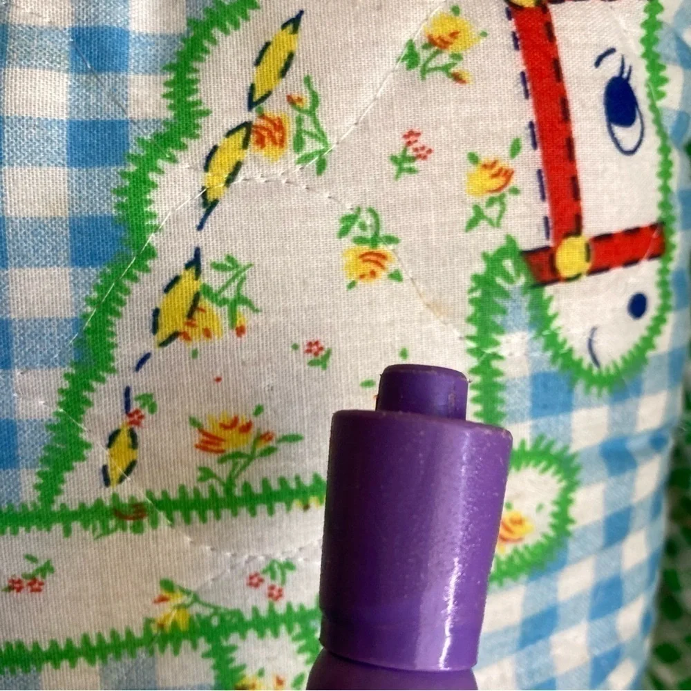 Vintage colorful gingham kids decorative pillow